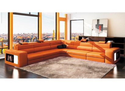 L-Form Modern Ecksofa Couch Polster Leder Design Sofa Garnitur