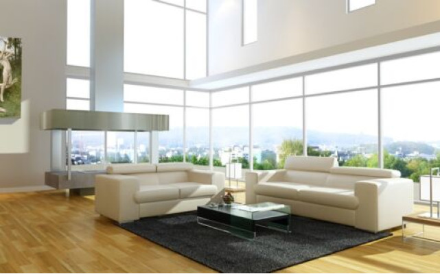 Ledersofa Couch Sofagarnitur Polster 3+1+1 Sitzer Couchen Sofa Design