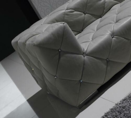 Chesterfield Leder Modern Couch Wohnlandschaft Ledersofa Ecksofa Sofa