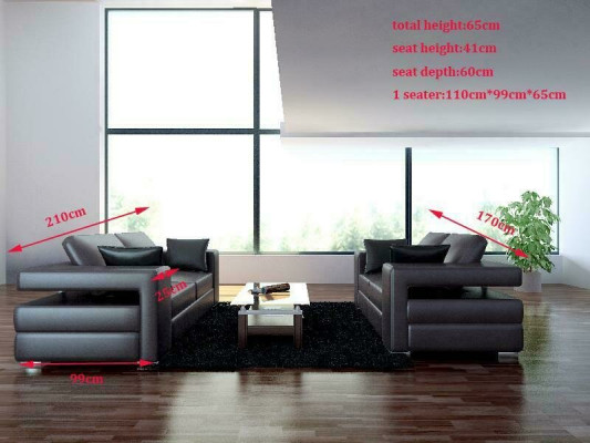 Ledersofa Wohnlandschaft 3+2 Sitzer Garnitur Design Modern Sofa Couch