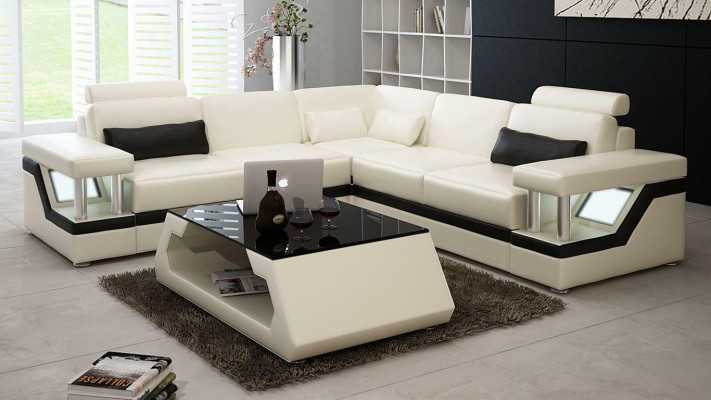 Eckgarnituren Leder Sofa Polster Sitzecke Designer Polsterecke Couch