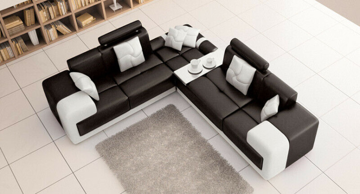 Eckcouch Eckgarnitur L Form Sofa Garnitur Polster Couch Wohnlandschaft