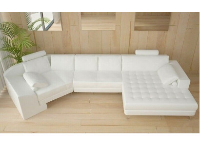 Designer Wohnzimmer Ecksofa Couch Polster Sitz Ecke Garnitzur Ledercouchen