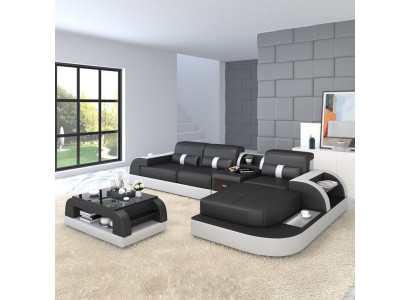 Ecksofa L Form Wohnlandschaft Sofa Couch Polster Ecke Garnitur Leder
