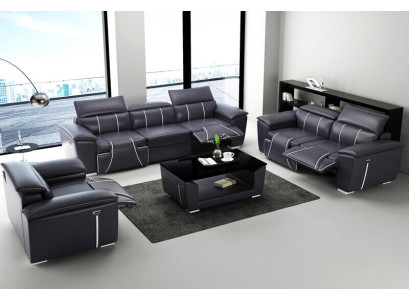 Klassisch 3 Sitzer Designer Sofa Polster Sofas Couchen Leder Stoff Textil Neu