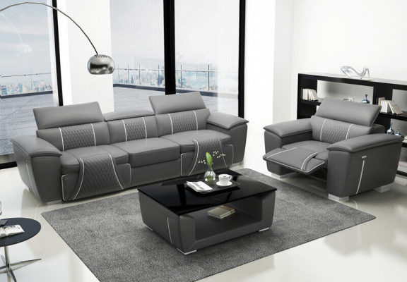 Klassisch 3 Sitzer Designer Sofa Polster Sofas Couchen Leder Stoff Textil Neu