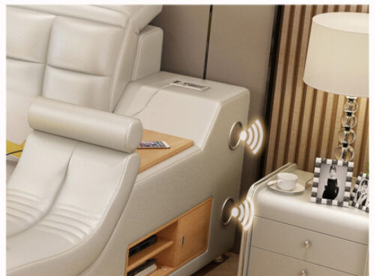 Funktion Bett Doppelbett Lederbett Betten Leder Polster Schlafzimmer Ehe