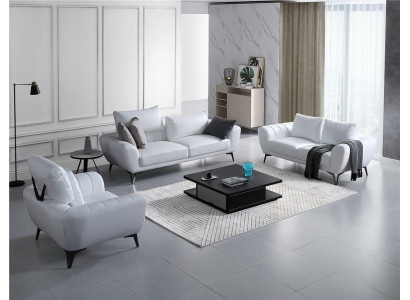 Ledersofa Couch Wohnlandschaft 3+2 Sitzer Garnitur Design Modern Sofa