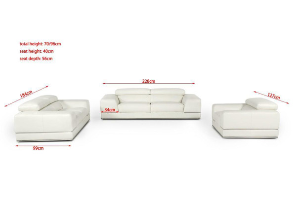 Ledersofa Wohnlandschaft 3+2 Sitzer Garnitur Design Modern Sofa Garnituren Neu