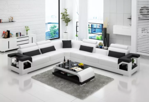 Ecksofa Couch Polster Eckgarnitur Sofa Garnituren Eckledersofa Wohnlandschaft