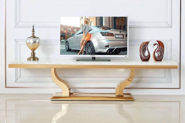 Modernes Sideboard tv Regal Edelstahl Kommode Board Neu Konsolen