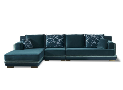 Wohnlandschaft L Form Ecksofa Couch Design Polster Textil Garnitur Sofa