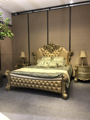 Schlafzimmer 3 tlg. Set Bett 2x Nachttisch Konsole Betten Doppel Luxus
