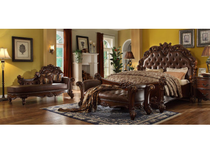 Doppelbett Bett Ehebett Luxus Betten Barock Rokoko Antik Stil Chesterfield