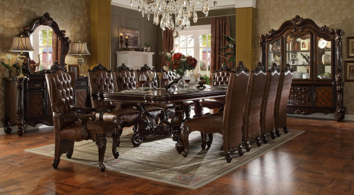Esszimmer Garnitur 9tlg Barock Rokoko Tisch 8x Stühle Stuhl Gruppe