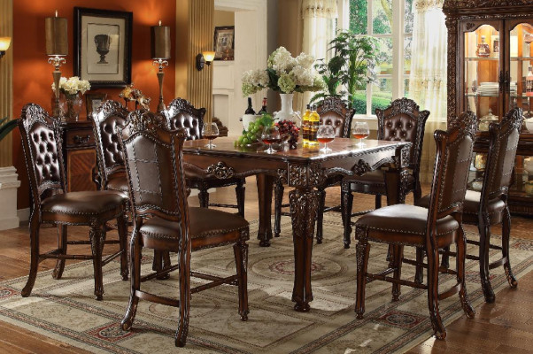 Designer Esszimmer Möbel Rechteckiger Holz Tisch  x8 Stühle 9tlg. Set