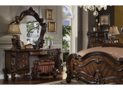 Schminktisch Spiegel Hocker Luxus Konsole Schlafzimmer Kommode Barock Stil