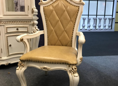 Wohnzimmer Stuhl Design Esszimmer Holz Stühle Polster mit Armlehne