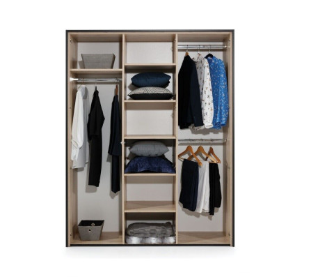 Kleiderschrank Braun Holz Möbel Design Luxus Schlafzimmer Möbel Modern