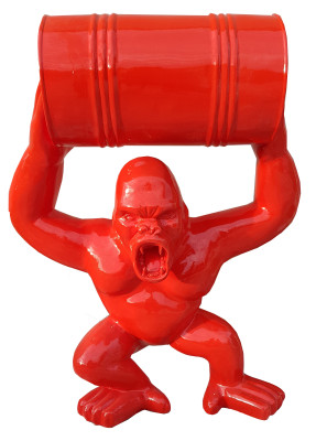 Skulpturen Figuren Statuen Dekoration Deko Gorilla Garten Design Figur Statue
