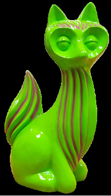 Abstrakte Figur Fuchs Figuren Abstrakt Statuen designer Loft bunte Skulpturen