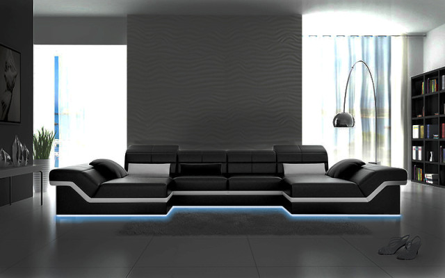 Big couch ledergarnitur polster neu ledersofa xxl sofa ecksofa wohnlandschaft