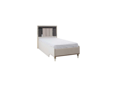 Kinderbett Bettrahmen Bett 120cm Kinderzimmer Bettgestelle Beige Stoff