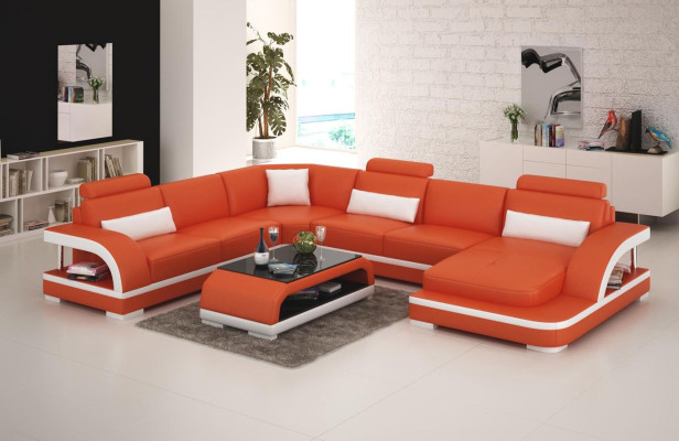 Design Couch Luxus Couchen Leder Sofa Sitz Eck Garnitur Polster Ecke Couch Neu