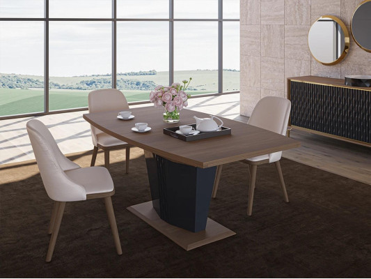 Esszimmer Set 5tlg Essgruppe Modern Esstisch Design 4x Stühle Möbel