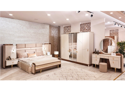 Luxus Schminktisch mit Spiegel Modern Einrichtung Schlafzimmer Design Möbel