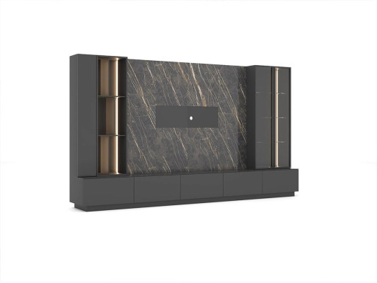 Wohnzimmermöbel Komplette Set 6tlg Designer Wohnwand Holzmöbel Luxus Einrichtung