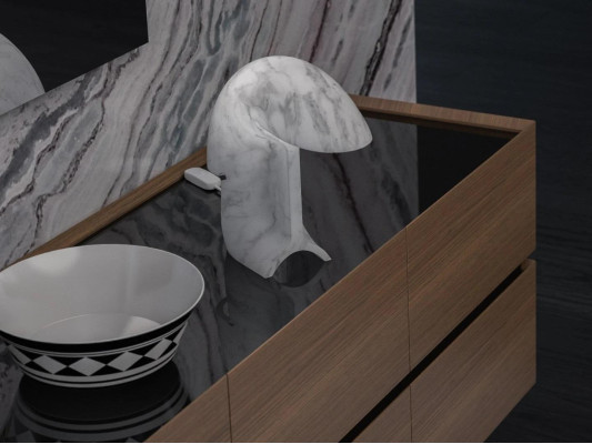 Esszimmer Set 8tlg Komplett Esstisch 4x Stühle Design Sideboard mit 2x Spiegel