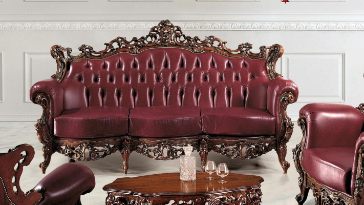 Chesterfield 3 Sitzer Couch Leder Sofa Couchen Luxus Design Italienische Möbel