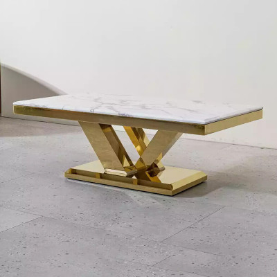 Couchtisch Design Tisch Wohnzimmer Luxus Couchtische Möbel 130x70 Metall