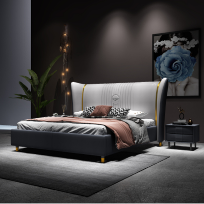 Luxus Bett Holz Polsterbett Schlafzimmer 180x200cm Doppelbett Hotel Neu