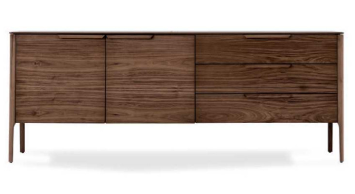 Esszimmer Set Essgruppe Braun Esstisch 4x Stühle mit Sideboard Tisch