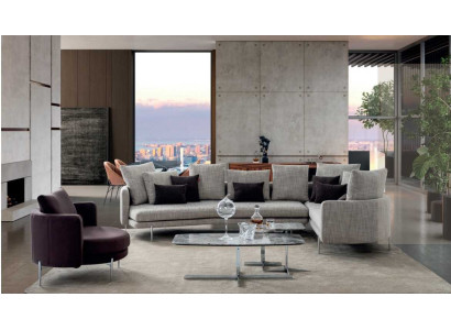 Wohnzimmer Set  4+3+1 Sitzer modern 3tlg Sofagarnitur Sitzpolster Möbel