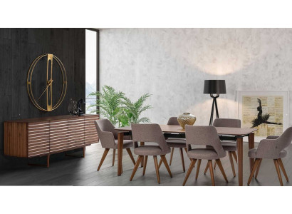 Esszimmer Modernen Set  Anrichte 6x Stuhl mit Esstisch Luxus Designen Set