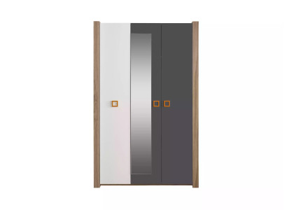 Kinderkleiderschrank Kleiderschrank Kindermöbel Kinderzimmer Holz Grau