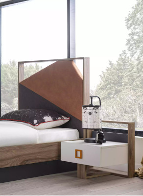 Kindermöbel Garnitur Kinderbett Kinderzimmer Bett Holz Grau Set 4tlg