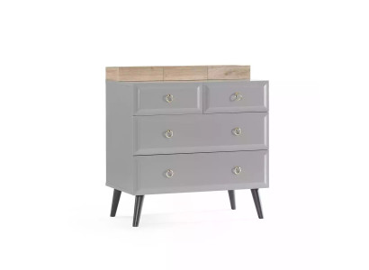 Kommode Schrank Kinder Zimmer Kommoden Holz Grau Modern Jugendzimmer