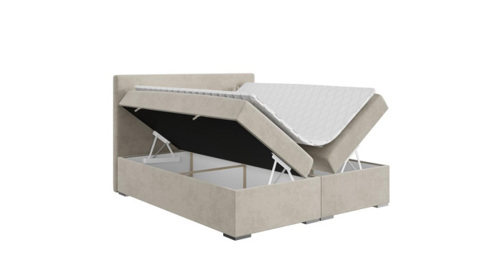 Schlafzimmer Bett Polster Modern Design Luxus Doppelbett Beige Boxspringbett