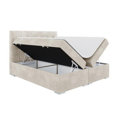 Bett Luxus Schlafzimmer Doppelbett Textil Polster Design Möbel Boxspringbett