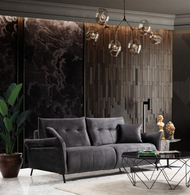 Dreisitzer Sofa Luxus Modern Wohnzimmer PolsterTextil Möbel Couch Neu