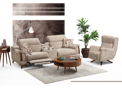 Sofa Set Modern Sofagarnitur Neu Möbel Wohnzimmer Designer Polster Textil