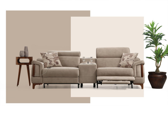 Sofa Set Modern Sofagarnitur Neu Möbel Wohnzimmer Designer Polster Textil