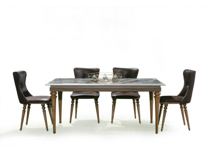 Komplett Set Esstisch 4x Stühle Esszimmer Set Ess Holz Tisch Tische 4tlg