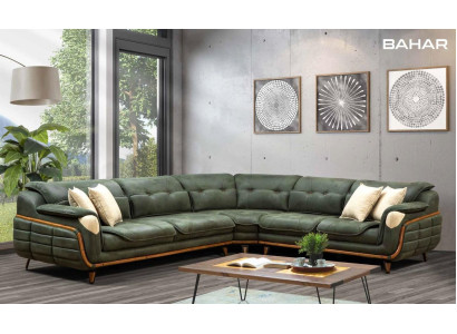 Design Ecksofa L-Form Couch Polsterung Luxus Wohnzimmer Soft Style