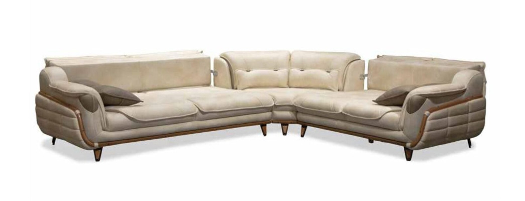 Ecksofa L-form Textil Luxus Sofa Wohnlandschaft Polster Couch Couchen