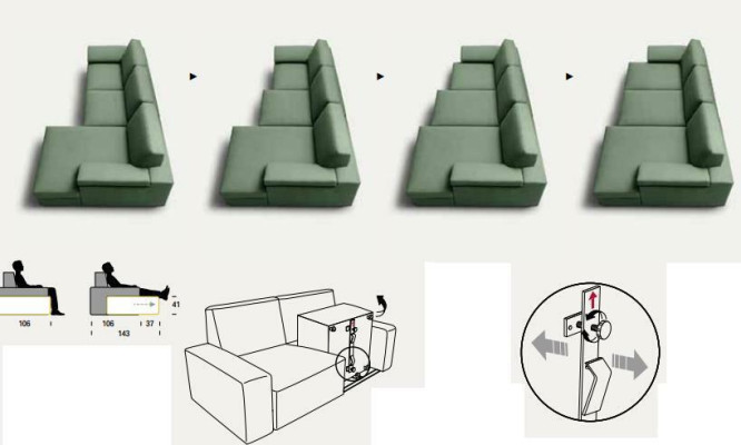 Eckcouch Sofa Italienische Sofas Couch Couchen Garnitur Möbel Stoff alfitalia